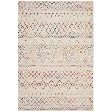Safavieh 12 x 15 in. Madison 700 Power Loomed Rectangle Area Rug Ivory & Fuchsia MAD798A-1215
